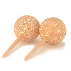 Amazon.co.jp: K18PGピンクゴールドフラッシュボールピアス 5mm